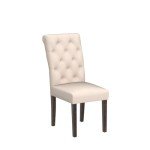 Set of 4 Upholstered Tufted Dining Room Chairs