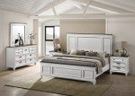 Weathered White King Wood Bedroom Set with Nightstands