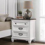 Weathered White King Wood Bedroom Set with Nightstands
