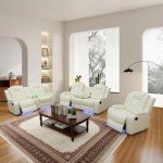 Power Reclining Sofa Set with USB Ports - Creamy White