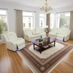 Power Reclining Sofa Set with USB Ports - Creamy White