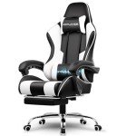 Ergonomic Gaming Chair with Footrest and Lumbar Support