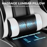 Ergonomic Gaming Chair with Footrest and Lumbar Support