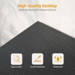 TIQLAB 40” L-Shaped Small Computer Desk with Outlets