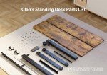 Claiks Adjustable Height Electric Standing Desk - 24x48 Inches