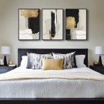 Large Black and White Abstract Canvas Art Set