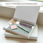 Decorative Linen Book Boxes - Set of 2