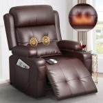 Yolsali Electric Power Oversized Recliner Chair with Massage