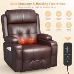 Yolsali Electric Power Oversized Recliner Chair with Massage