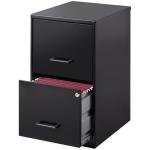 Black Metal 2 Drawer File Cabinet