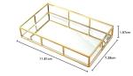 PuTwo Gold Mirror Vanity Tray Organizer