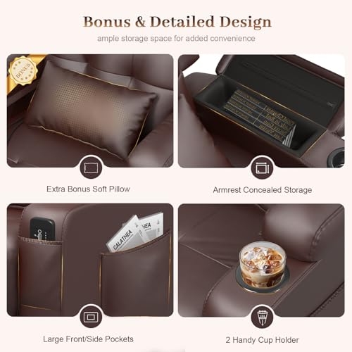 Yolsali Electric Power Oversized Recliner Chair with Massage