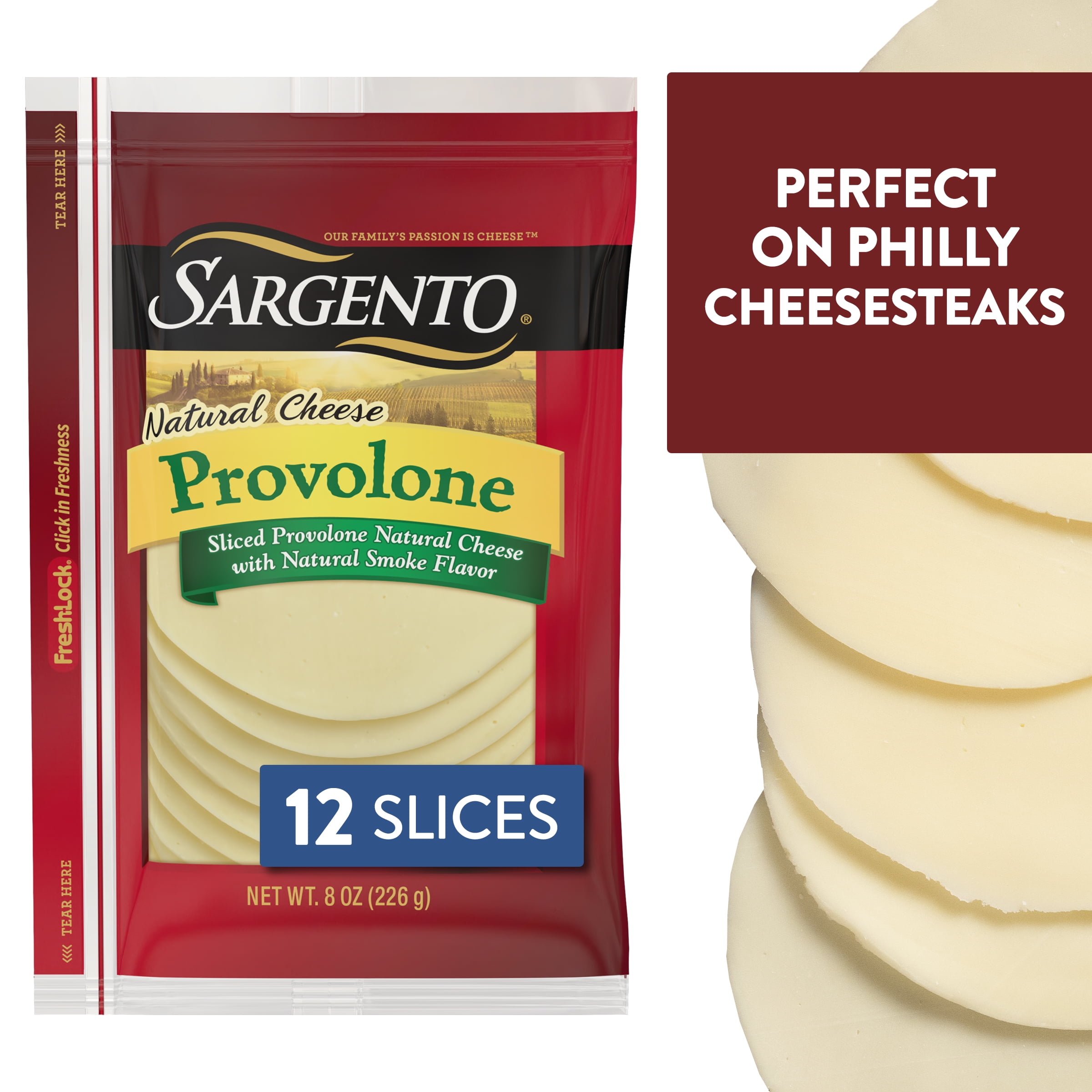 Smoke-flavored Provolone Cheese Slices