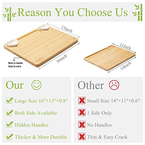 Bamboo Cheese Board and Knife Set - Weoowin