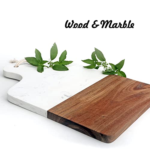 Marble & Wood Serving Board for Cheese