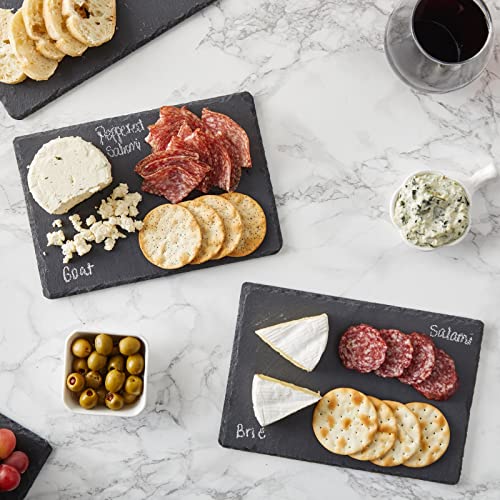 6 Mini Slate Charcuterie Boards with Chalk
