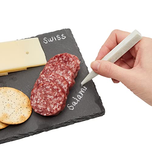 6 Mini Slate Charcuterie Boards with Chalk