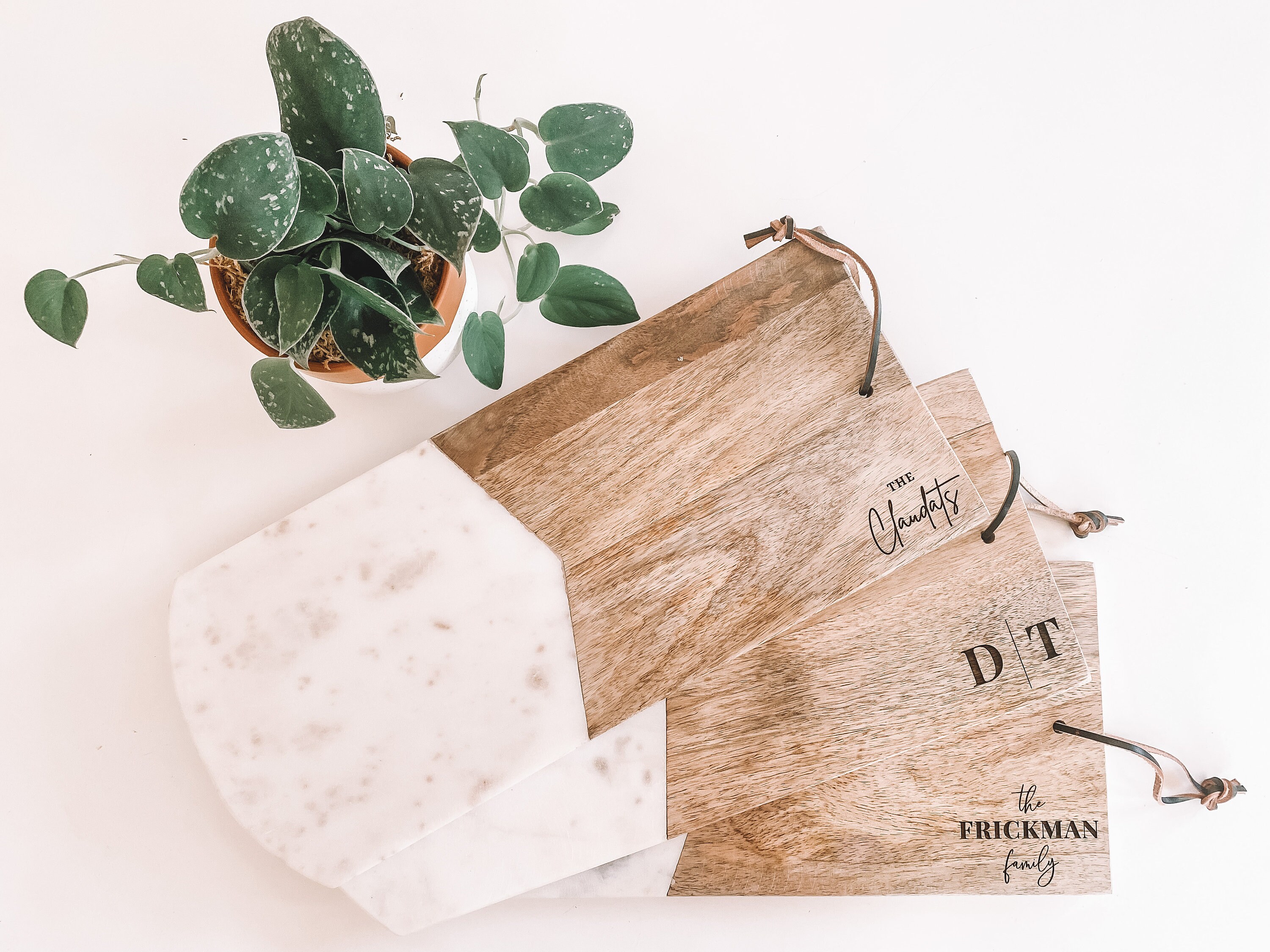 Personalized Marble Cheese Board Set with Spreader