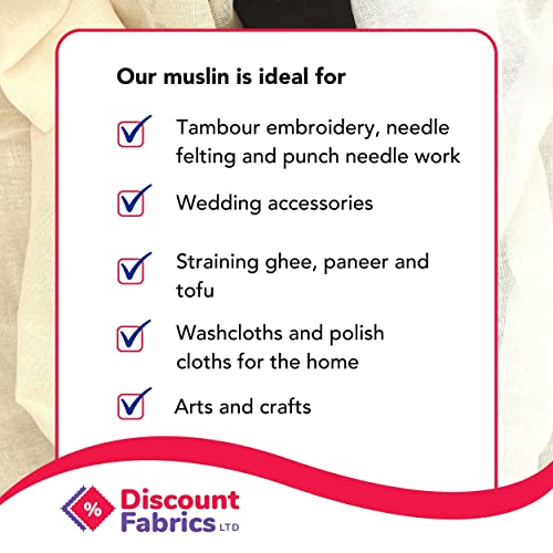 100% Cotton White Cheesecloth - 51 Inches