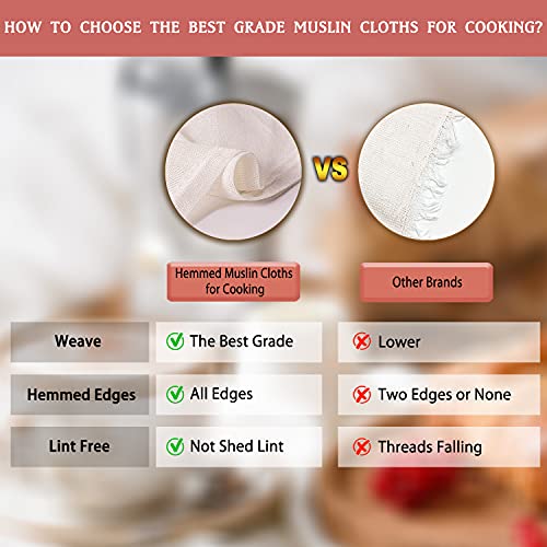 Pure Cotton Cheese Straining Cloths - 3 Pack