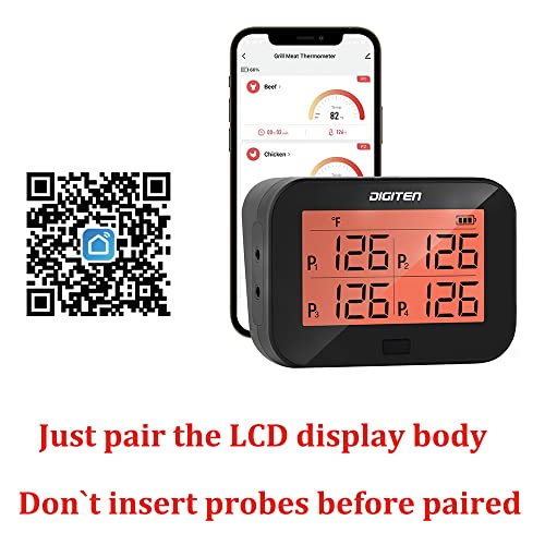 Digital Bluetooth Thermometer with 4 Probes, Instant-Read Thermometer for Cheese Making