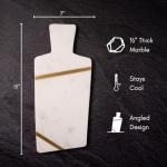 Handcrafted Marble & Brass Cheese Board