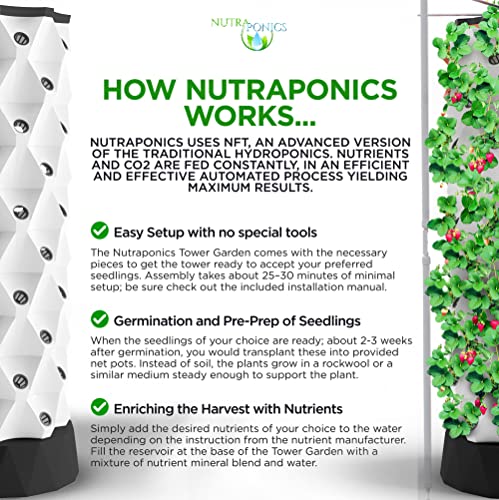 Automated Aeroponic Hydroponic Tower Garden - 80 Pots