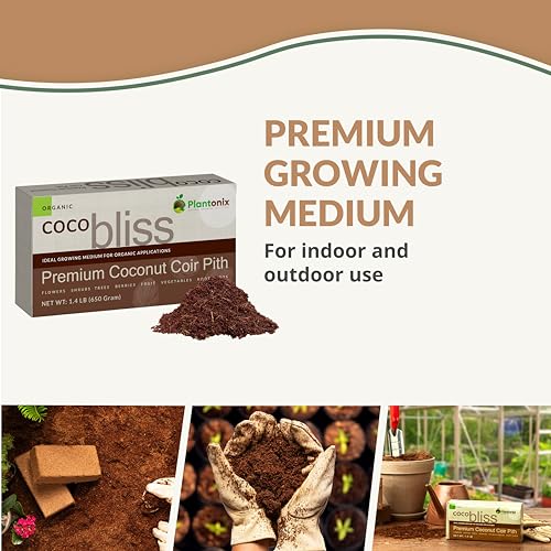 5 Compressed Coco Coir Bricks for Hydroponics