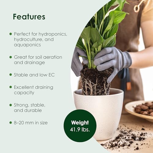 GEOLITE GMGC45L 45L Clay Pebbles, 45 Liter, Grey