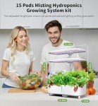 15-Pod Hydroponic Indoor Garden Kit with Grow Light