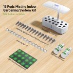 15-Pod Hydroponic Indoor Garden Kit with Grow Light
