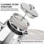 Secura 34-Ounce Stainless Steel French Press Coffee Maker