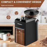 KIRAINAFLY Electric Burr Coffee Grinder - 28 Settings