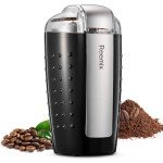 Electric Coffee Grinder with Stainless Blade - Black