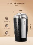 Electric Coffee Grinder with Stainless Blade - Black
