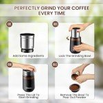 Electric Coffee Grinder with Dual Stainless-Steel Blades