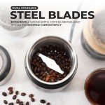 Electric Coffee Grinder with Dual Stainless-Steel Blades