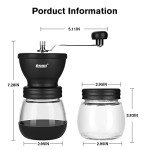 Manual Burr Coffee Grinder with Jars & Brush