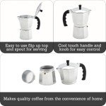 Imusa 6-Cup Stovetop Espresso Maker, Silver