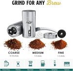 JavaPresse Portable Manual Coffee Grinder with 18 Settings