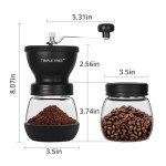Manual Coffee Grinder with Ceramic Burrs and Jars