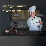 Vintage Wooden Manual Coffee Grinder for French Press