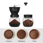 Manual Coffee Grinder with Ceramic Burrs and Jars