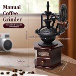 Vintage Wooden Manual Coffee Grinder for French Press