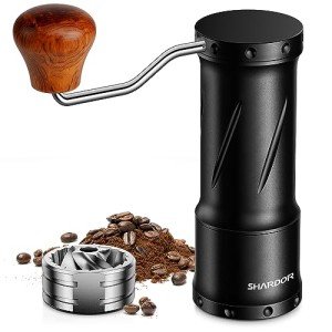 Manual Coffee Bean Grinder with Adjustable Conical Burr
