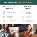 JavaPresse Portable Manual Coffee Grinder with 18 Settings