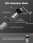 SimCoker Portable Ceramic Burr Coffee Grinder