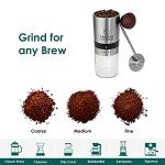 Manual Stainless Steel Coffee Grinder with Adjustable Settings