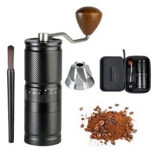 Manual Coffee Grinder with Adjustable Settings, 30g Capacity