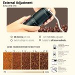Manual Coffee Grinder with Adjustable Settings, 30g Capacity